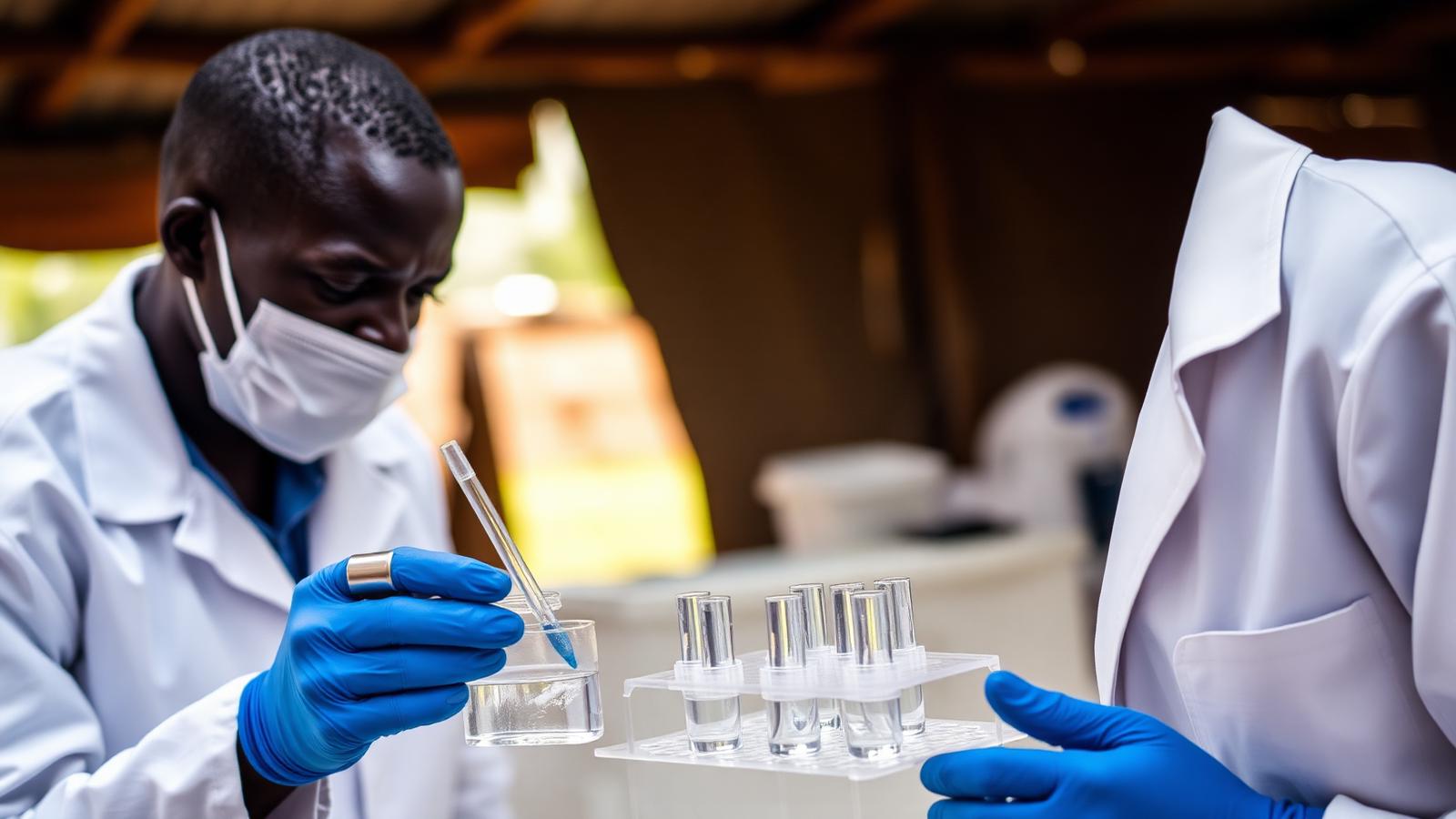 Field technician conducting water quality testing in a laboratory